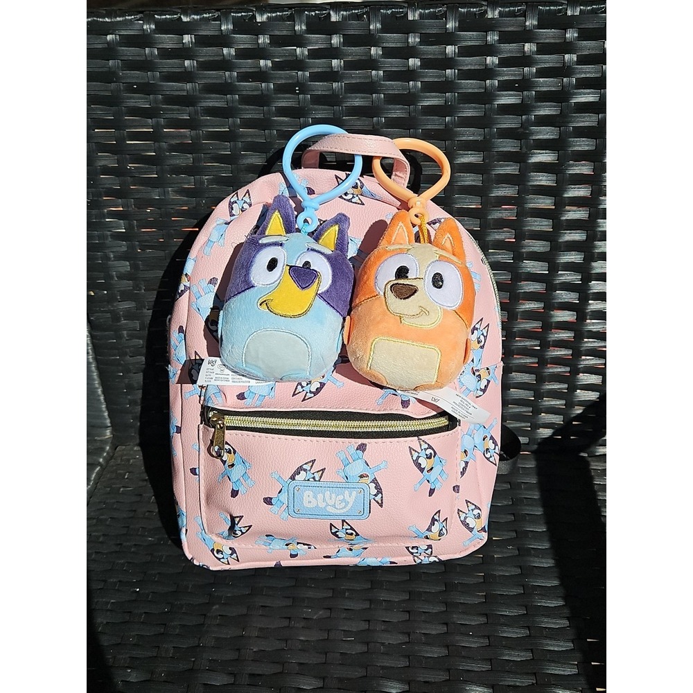Bluey backpack With 2 Bluey Clip On Friends!!!